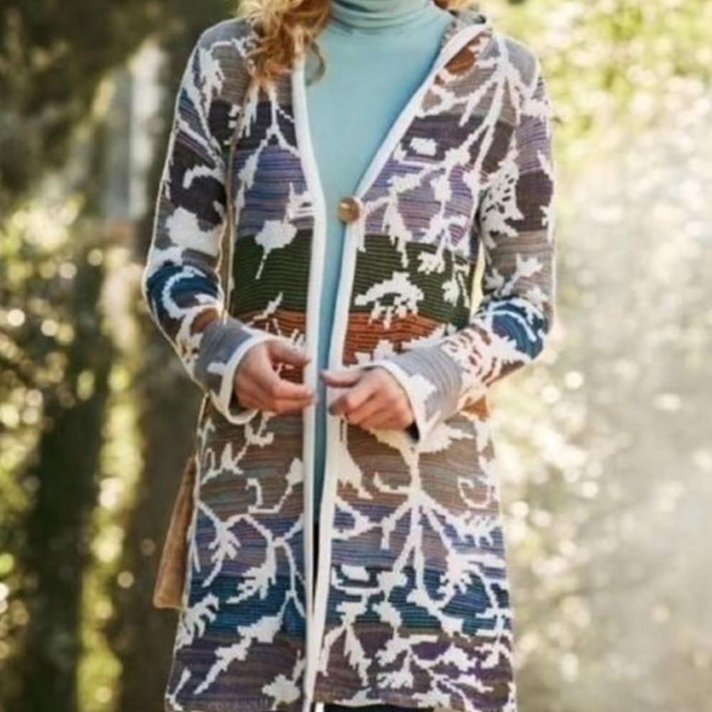 Soft Surroundings Multicolor Knit Cardigan